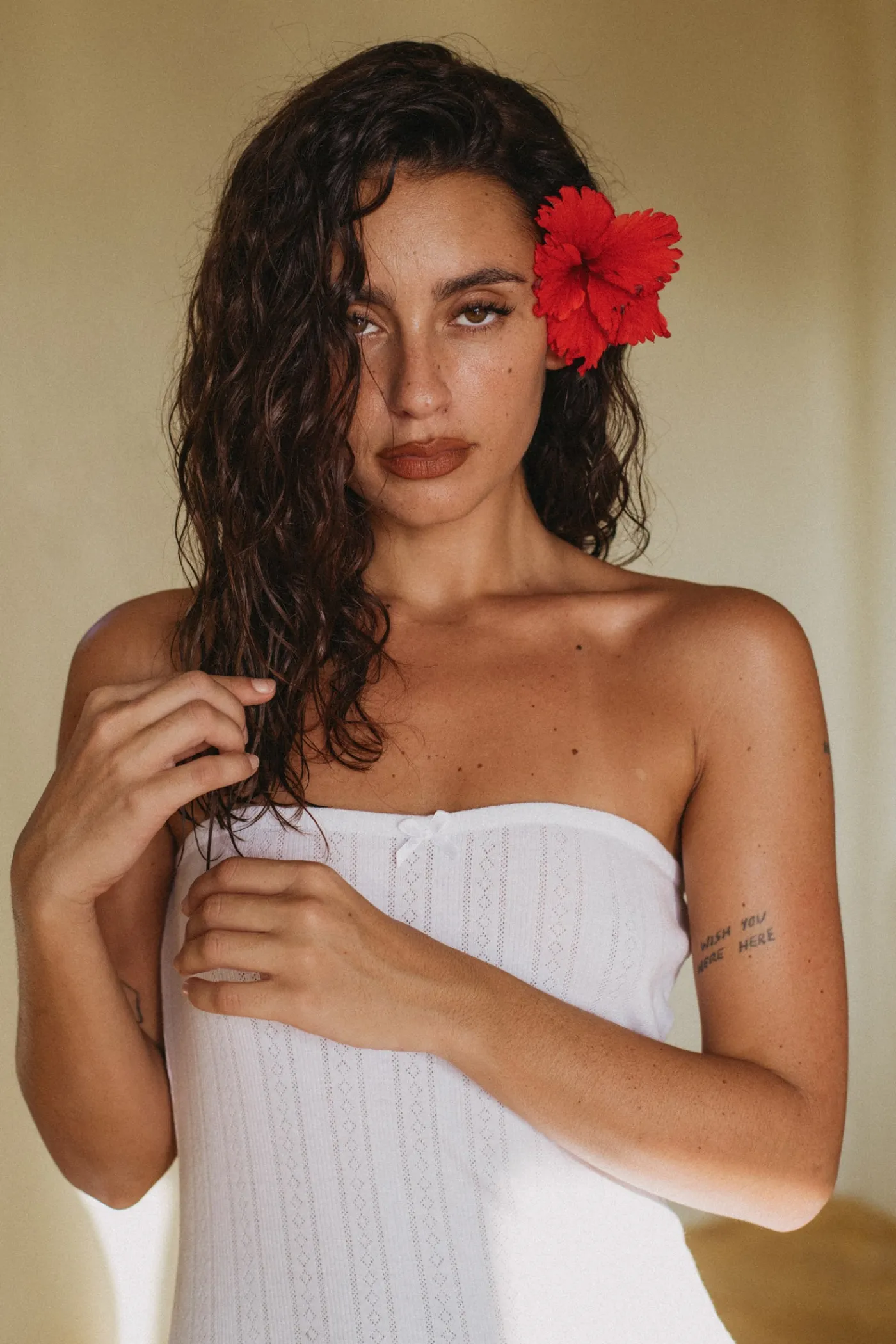 CORA BANDEAU DRESS (WHITE)>Bright Swimwear Outlet